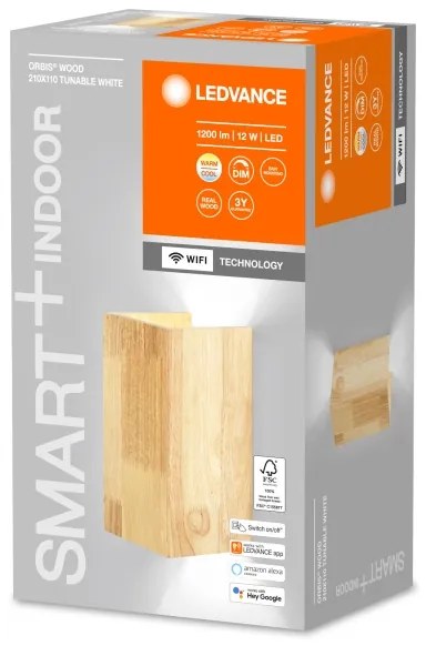 Ledvance - LED Stmievateľné nástenné svietidlo SMART+ WOOD LED/12W/230V Wi-Fi