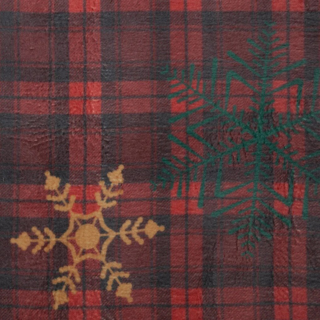 VIANOČNÁ BAVLNENÁ DEKA CHERRY 200X220 CM VZOROVANÁ