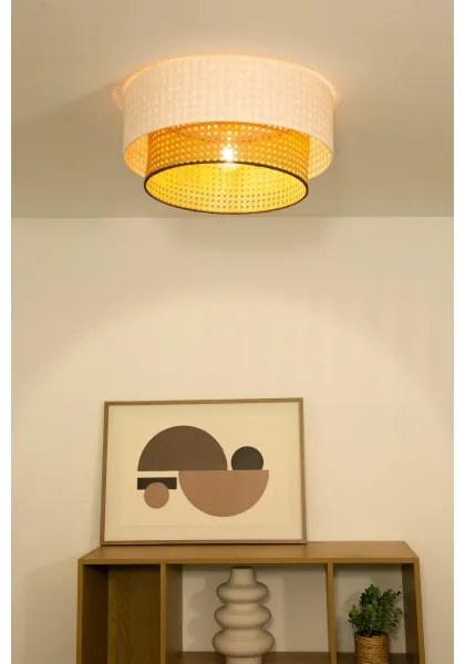 Stropné svietidlo NATIA 1xE27/60W/230V biela/hnedá