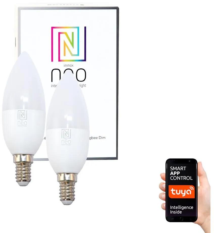 Immax Neo Immax NEO 07002B - SADA 2x LED Stmievateľná žiarovka E14/5W/230V ZigBee 2700K IM0130