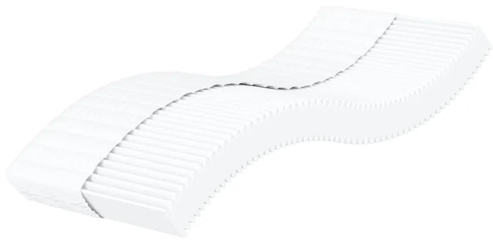 Penový matrac biely 90x200 cm tvrdosť H2 H3 356341