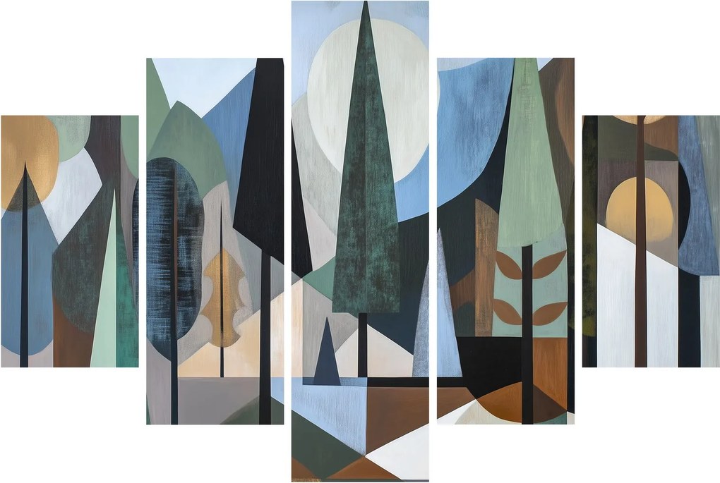 Obraz - Prírodná geometrická abstrakcia II. (150x105 cm)