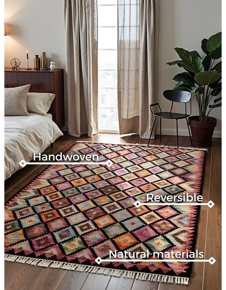 Obojstranný ručne tkaný vlnený koberec 200x290 cm Kamal Zara – Nouristan