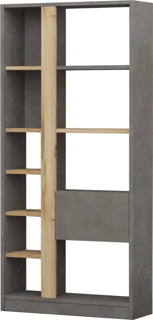 Knižnica Houseland Sage dub Wotan/betón