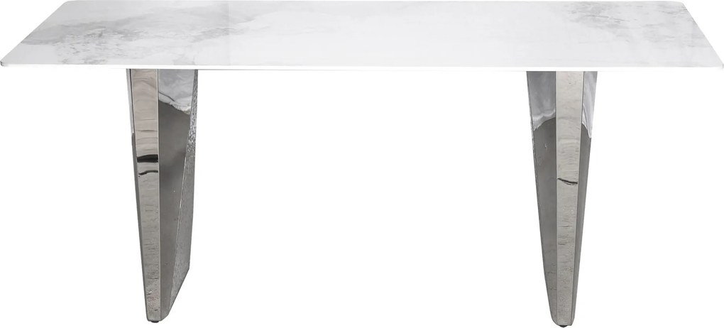 Jedálenský stôl Modig 200 cm strieborný/mramor