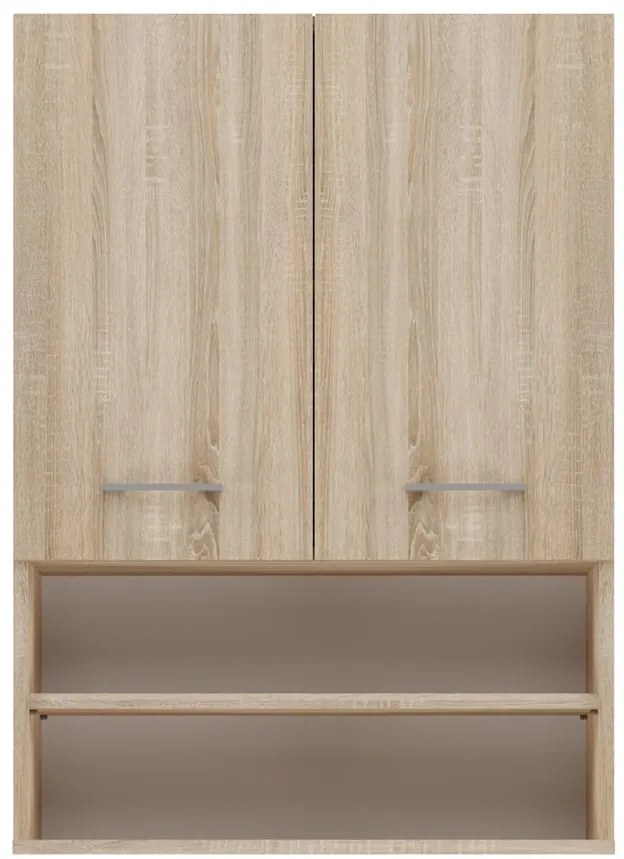 Dubová kúpeľňová skrinka s policami POLA III dub sonoma