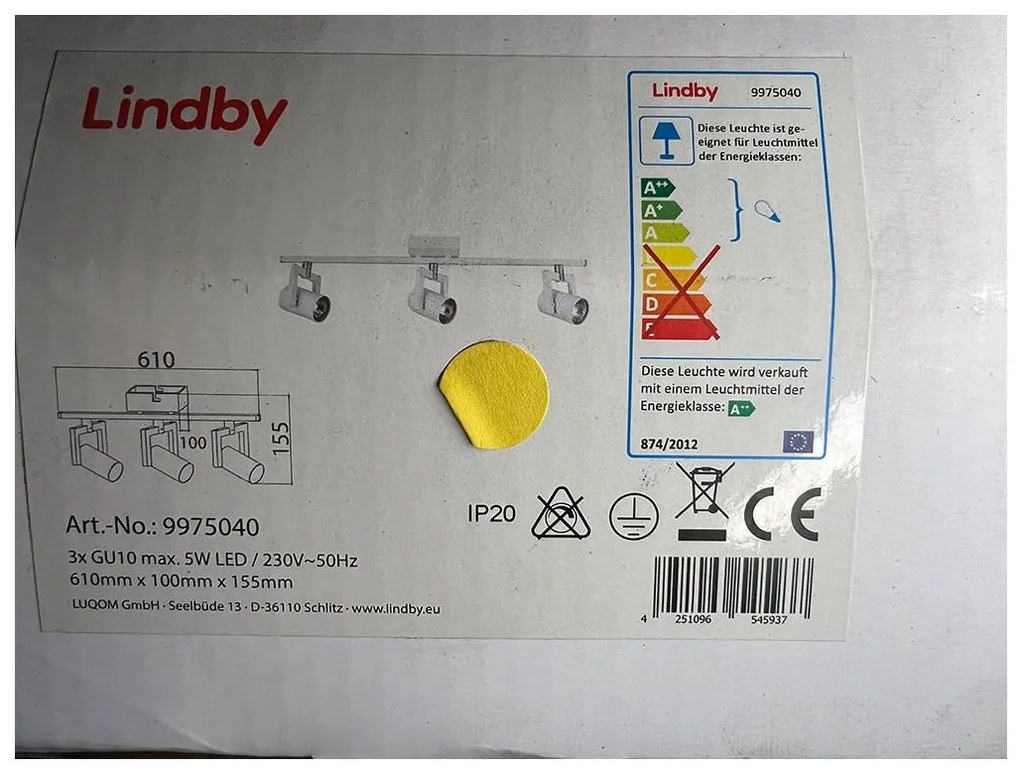 Lindby Lindby - Bodové svietidlo 3xGU10/5W/230V LW1142