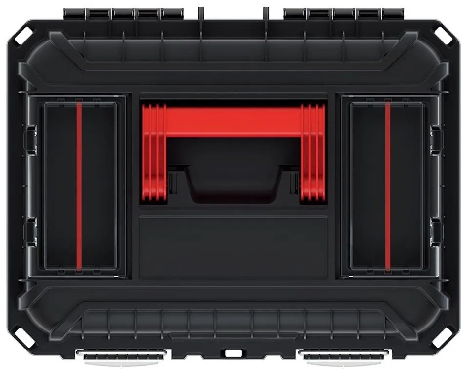 Kistenberg Kufor na náradie s kov. zámky HEAVY čierny 445x360x337