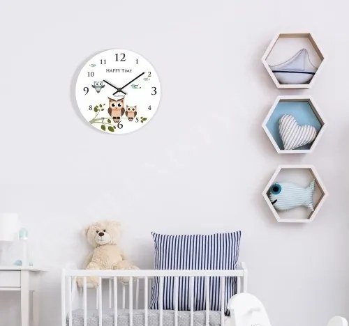 Okrúhle nástenné hodiny do detskej izby