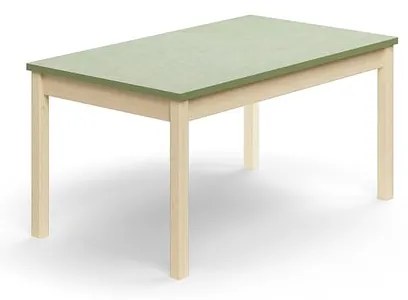 Stôl DECIBEL, 1200x700x590 mm, akustické linoleum, breza/zelenošedá