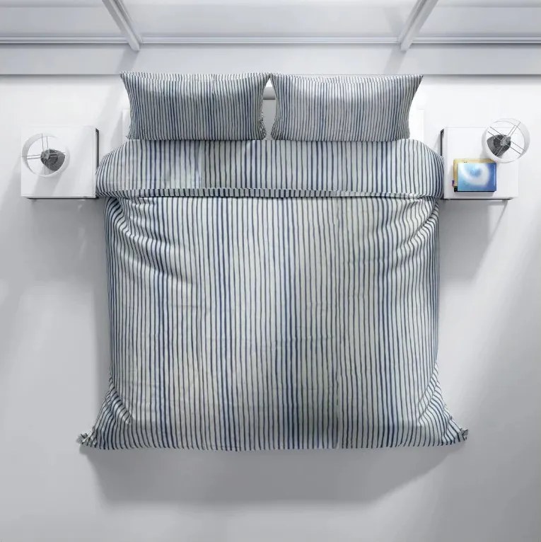 ECOMATRACE Bavlnené posteľné obliečky Modrý pruh