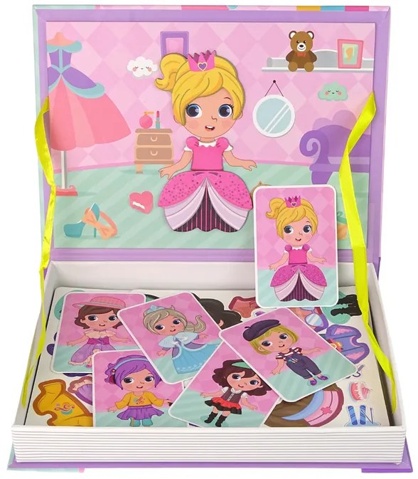 LEAN TOYS Magnetické puzzle v tvare knihy – Obliekanie