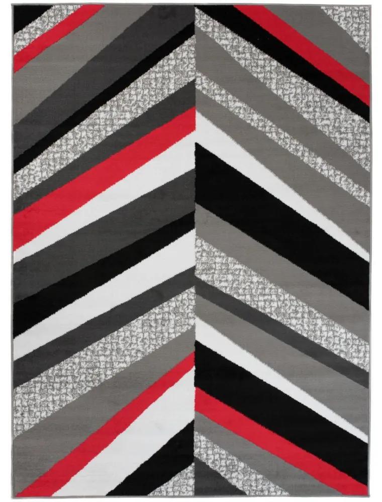 Kusový koberec PP Rico sivočervený 180x250cm