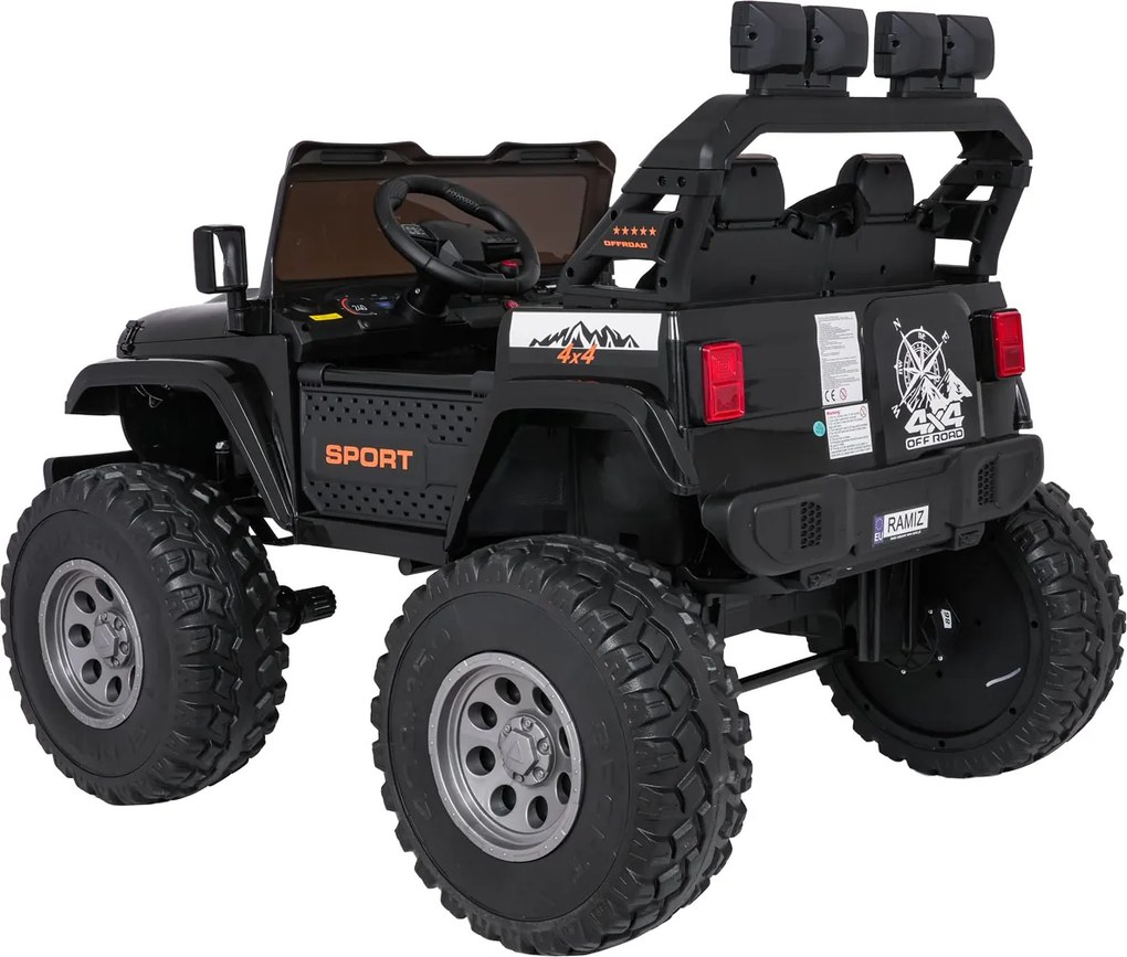 Ramiz Extrémne športové vozidlo 4x4 s variabilnou veľkosťou čierne