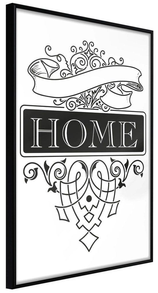 Artgeist Plagát - Home [Poster] Veľkosť: 30x45, Verzia: Zlatý rám s passe-partout