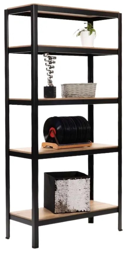 Trestles Interiérový regál 1800x900x400, čierna mat., 5 políc RP7H-5-MUA40-9005