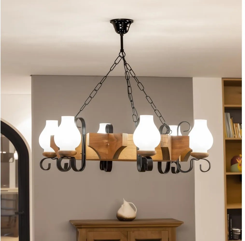 Brilagi - Luster na reťazi QUEEN 6xE14/40W/230V buk