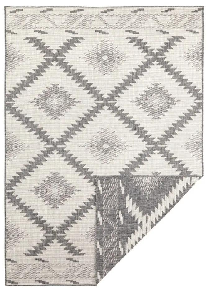 Sivo-krémový vonkajší koberec Bougari Malibu, 170 x 120 cm
