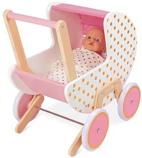 Drevený kočík pre bábiky - Candy Chic