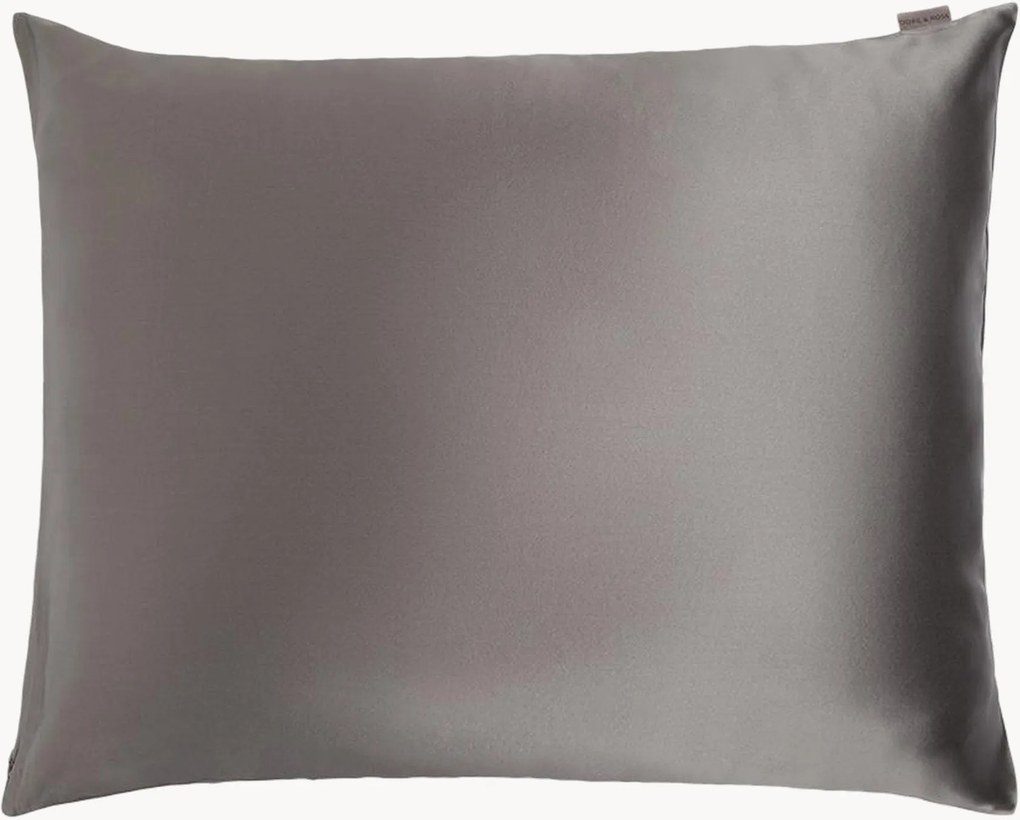 Hodvábna obliečka na vankúš Charcoal