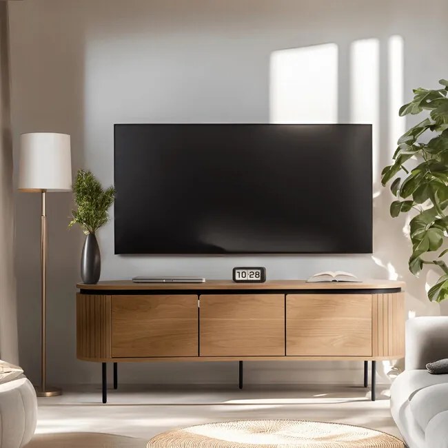 Dizajnový stolík pod TV Lulea z MDF dubový vzhľad 160cm