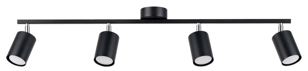 Bodové svietidlo Lemmi, 4x čierne kovové tienidlo, (možnosť polohovania)