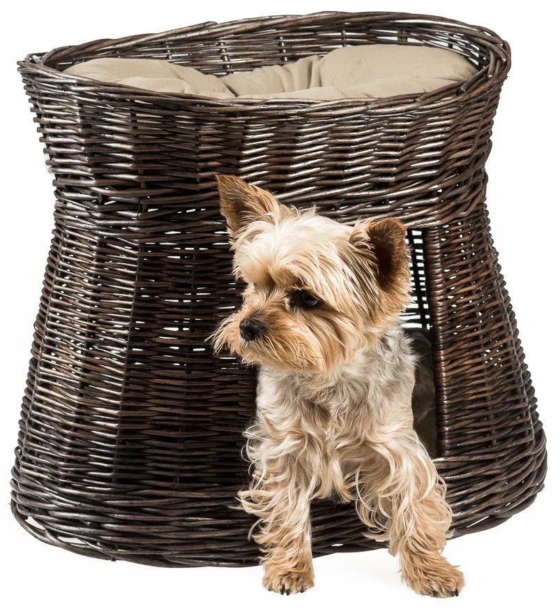 Domček pre zvieratá prútený provence s poduškou Talo VII.š. 50 x hl. 37 x v. 45(cm)