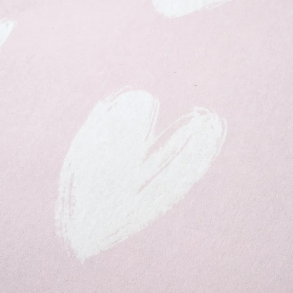 Flanelová detská plachta do postieľky 70x140 cm Hearts – Catherine Lansfield