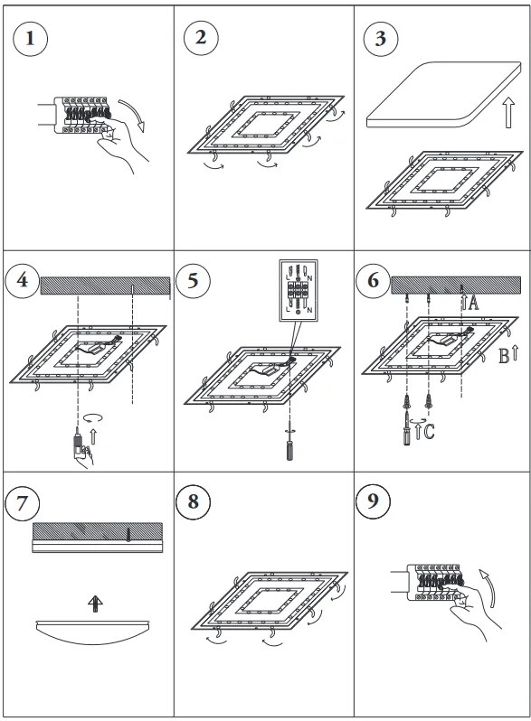 TOP LIGHT Svetlo nástenné-stropné Ocean HM RC, Biela-Chróm