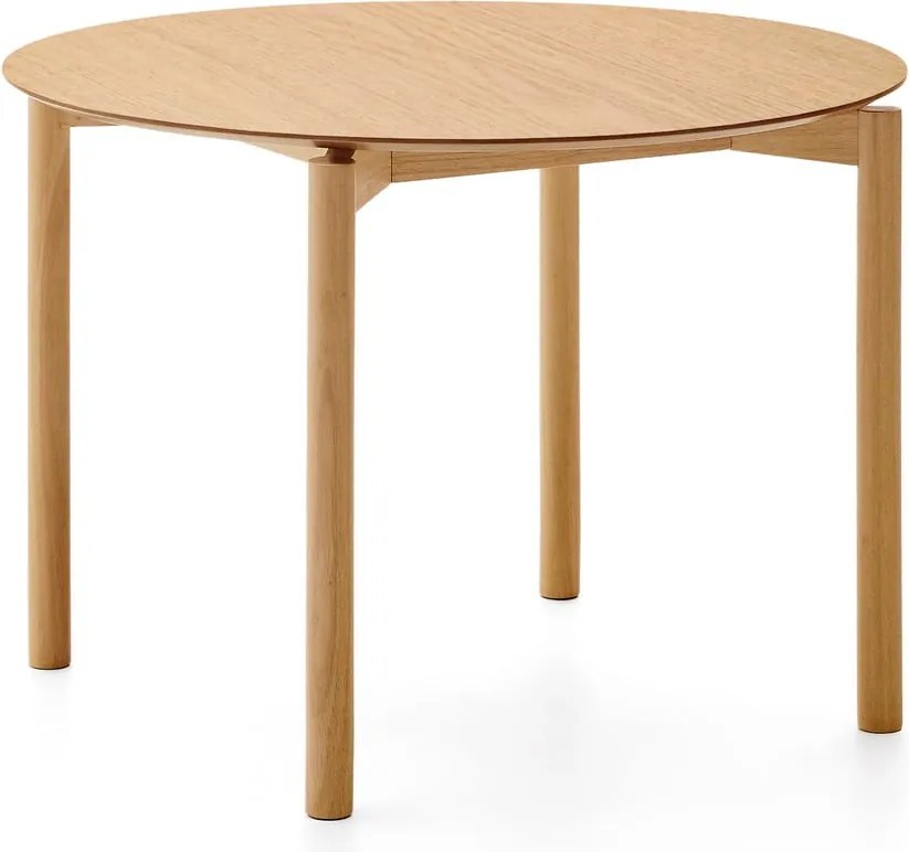 Okrúhly jedálenský stôl v dekore jaseňa ø 110 cm Indara – Kave Home