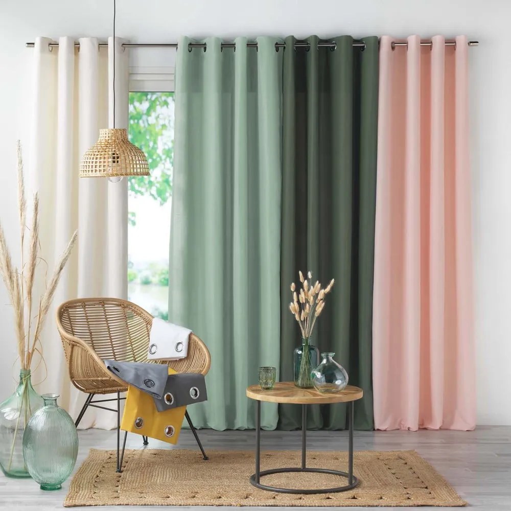 Kaki záves z mikrovlákna 140x280 cm Absolu – douceur d'intérieur