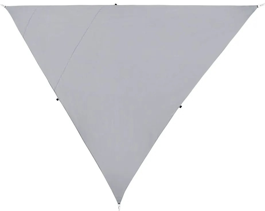 Tieniaca plachta v tvare trojuholníka 300 x 300 x 300 cm sivá LUKKA Beliani