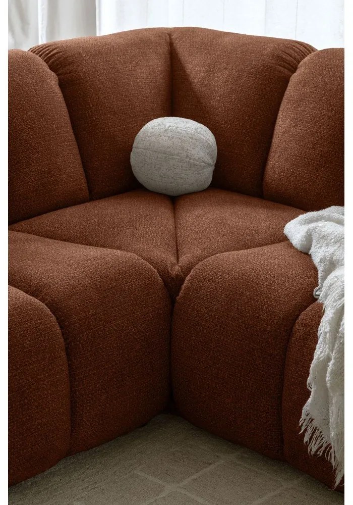 Terakotová rohová pohovka (ľavý roh/do tvaru "U") Shell – Miuform