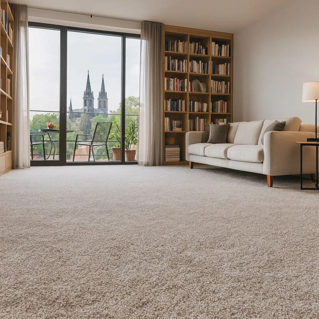 ITC, Koberec metráž Serenade 110, na mieru, šíře 4m,5m, béžová, filc, obývacia izba