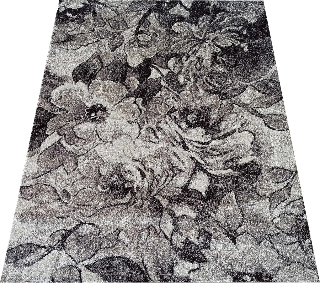DY Hnedý koberec s kvetinovým vzorom Panamero 16 Rozmer: 80x150 cm