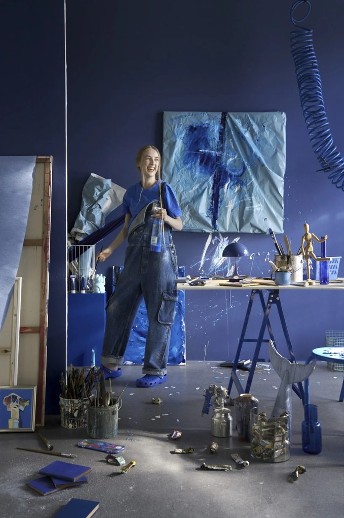 Louis Poulsen Prenosná lampa Panthella 160 V3 Indigo blue
