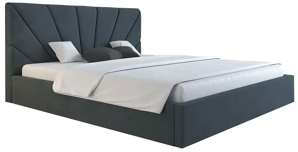 Manželská postel Slavio 3 160 cm (sivá) (s roštom a úl. priestorom).  Vlastná spoľahlivá doprava až k Vám domov. 1055067 | BIANO