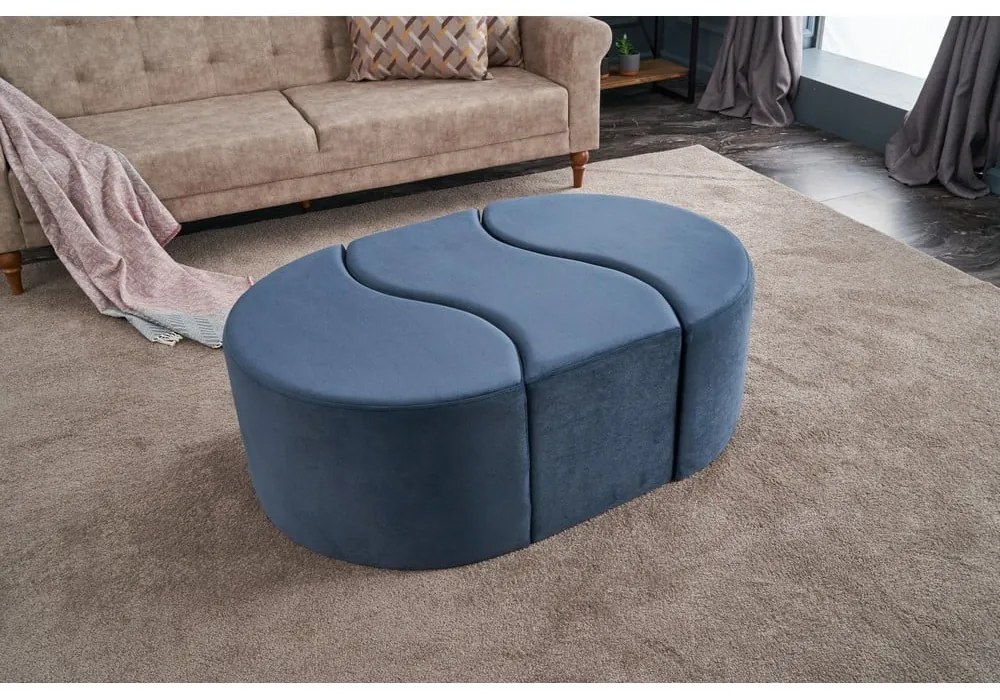 Svetlomodrý taburet Alya – Artie