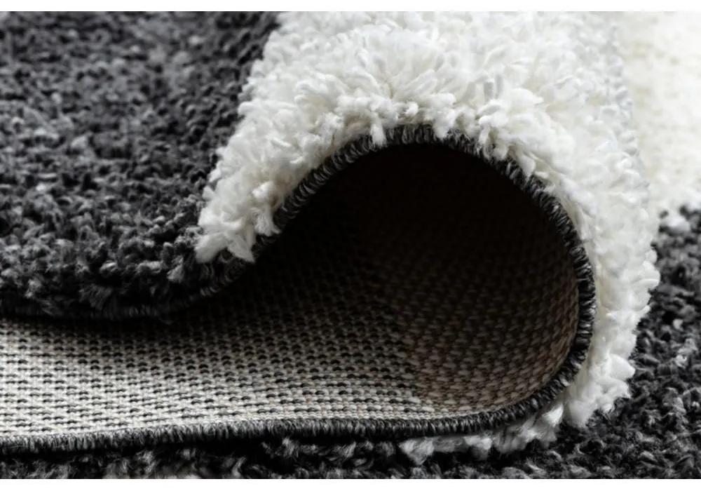 Kusový koberec Shaggy Pruhy šedý 160x220cm