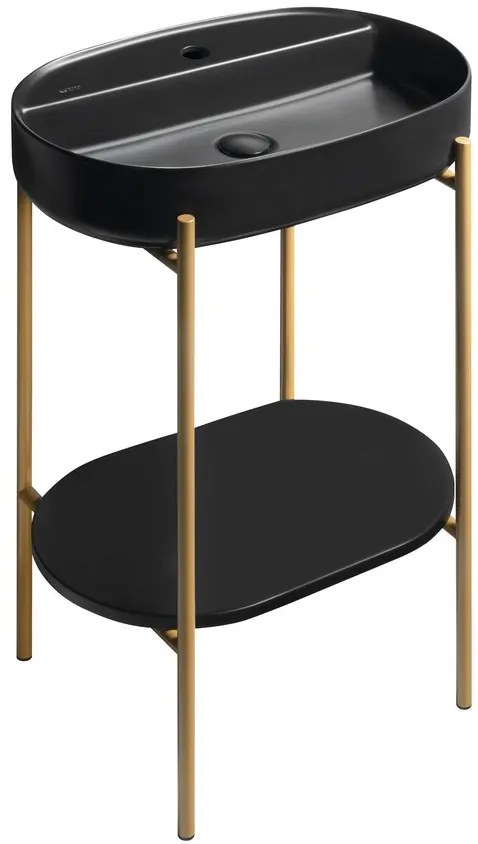 Sapho Sapho, PUNO podstavec s umývadlom 600x860x396mm, zlatá mat, SKA590-5-01