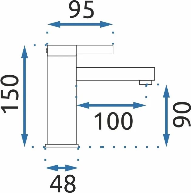 Rea Polo - umývadlová batéria, biela-chrómová, REA-B9941