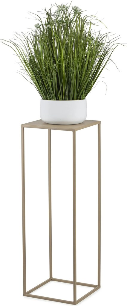 Kovový stojan na květiny BOOLO 70 cm béžový