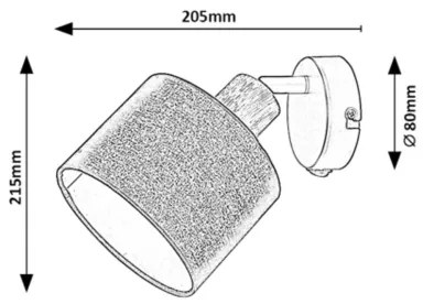 Rabalux 3244 - Nástenné bodové svietidlo MIGUEL 1xE14/40W/230V