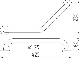 Nimco Madlo lomené 425x25 mm - BM 7035L-18
