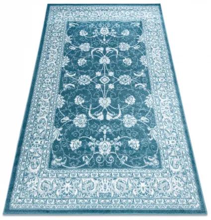 Moderný MEFE koberec 2312 Ornament - Štrukturálny, dve vrstvy rúna krém / modrý Veľkosť: 140x190 cm