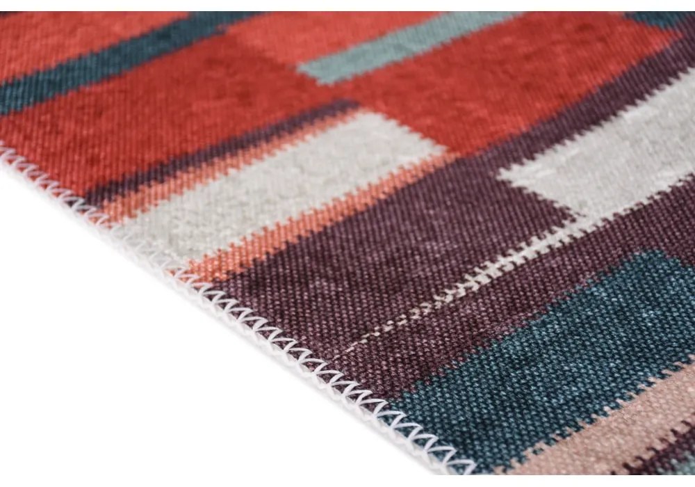 Červený prateľný koberec 80x150 cm Blocks of Fun – Vitaus