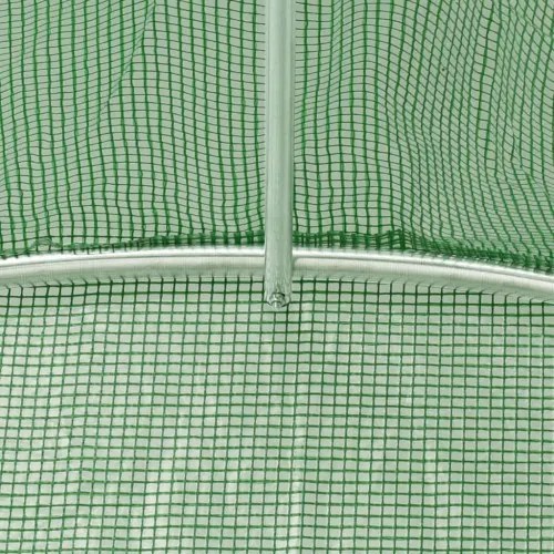 vidaXL Skleník s oceľovými základmi 13,5 m² 450x300x200 cm-