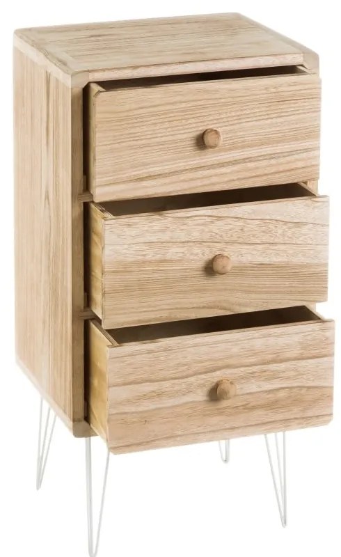 Nočný stolík z exotického dreva v prírodnej farbe Natural Way - Casa Selección