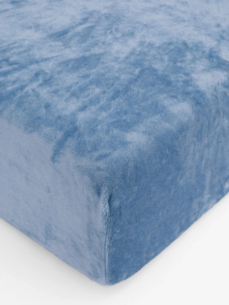 Plachta mikroplyš Deluxe do postieľky 60 x 120 cm - nebeská modrá