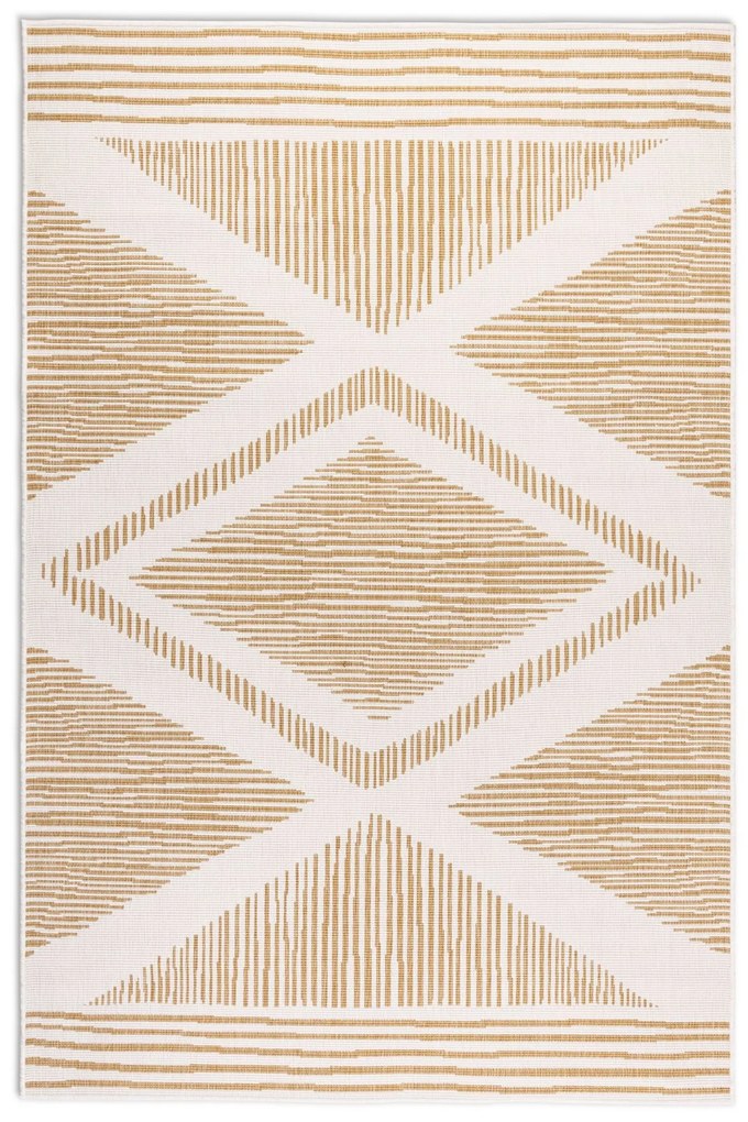 ELLE Decoration, Kusový koberec Gemini 106017 Ochre z kolekcie Elle – na von aj na doma, 160x230, žltá, chodba / predsieň